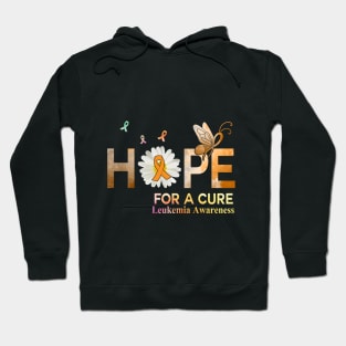 Hope For A Cure Butterfly Flower Leukemia Hoodie